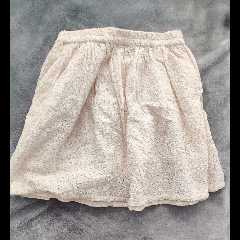 Cream Mini Skirt
